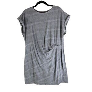 Time And Tru Womens Grey Striped Heather Dress Tie Knot Front XXL (20)